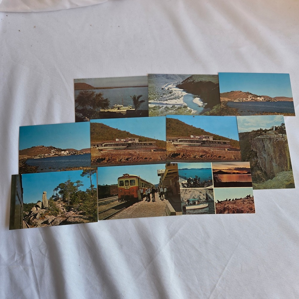 Vintage Mexico Postcards Lot 10 Topolobampo El Fuerte Chihuahua Railway Scenic